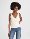 Madewell Lace-trim V-neck Tank In White
