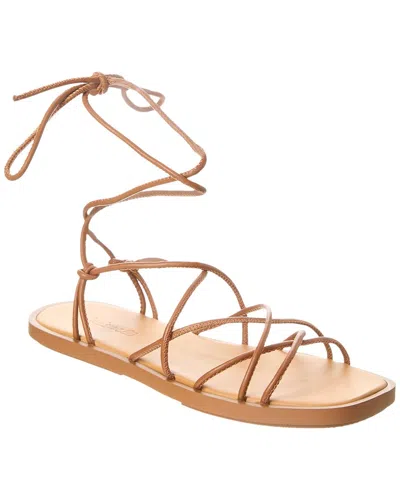 Madewell Lace-up Leather Sandal In Brown