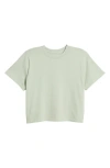 Madewell Lakeshore Softfade Cotton Crop Tee In Sunfaded Mint