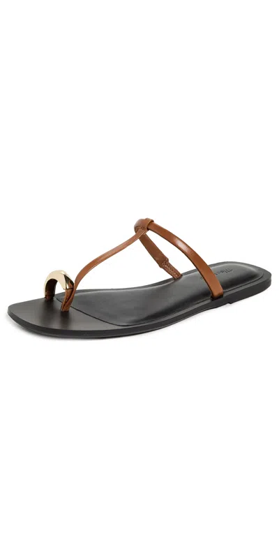 Madewell Lala Thong Sandals Burnt Sienna In Multi