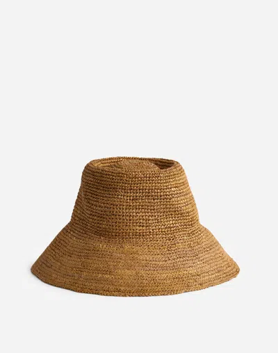Madewell Lantern Straw Hat In Compass Gold