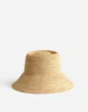 Madewell Lantern Straw Hat In Golden Khaki