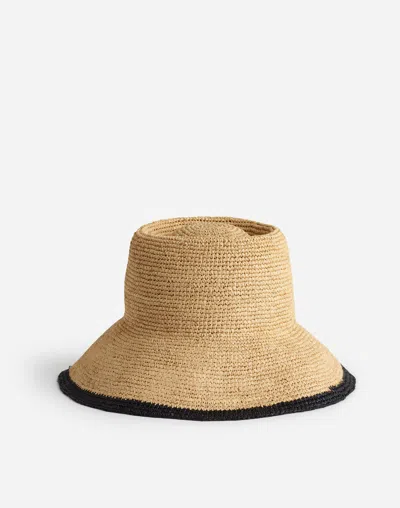 Madewell Lantern Straw Hat In Vintage Ivory
