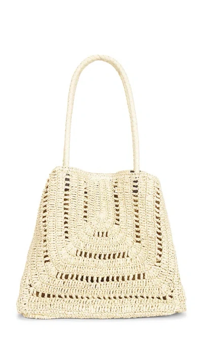 Madewell Large Eyelet Raffia Tote In Brown