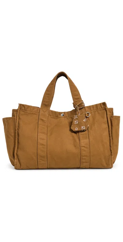 Madewell Large Washed Canvas Tote Warm Chestnut