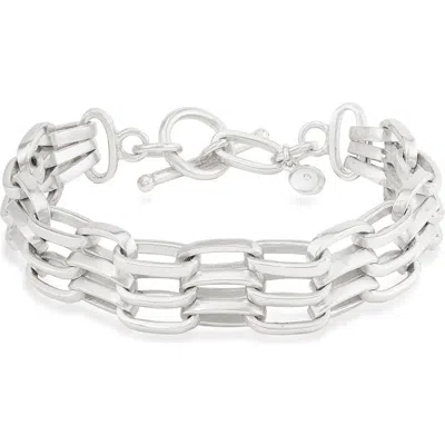 Madewell Layered Chain Bracelet In Warm Silver