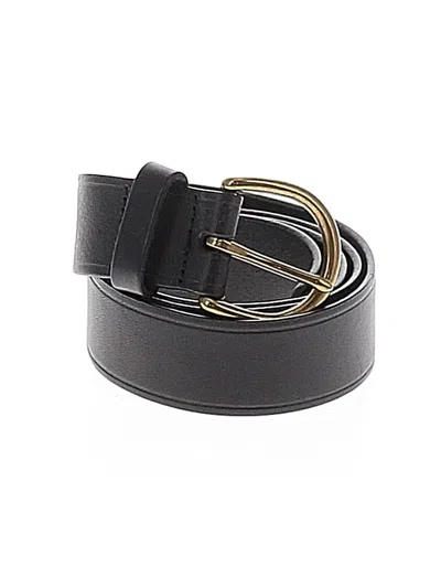 Pre-owned Madewell Leather Belt In Black