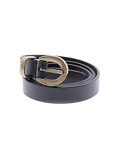 Pre-owned Madewell Leather Belt In Black
