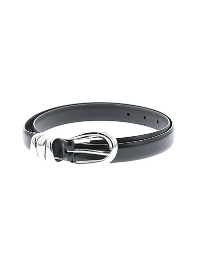 Pre-owned Madewell Leather Belt In Black