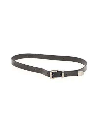 Pre-owned Madewell Leather Belt In Black