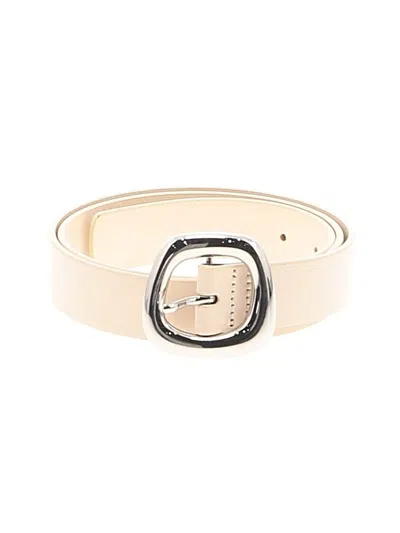 Pre-owned Madewell Leather Belt In Ivory