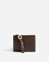 Madewell Leather Bifold Wallet Wristlet In Brown