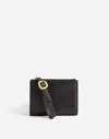 Madewell Leather Bifold Wallet Wristlet In Black