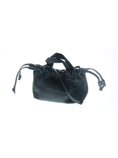 Pre-owned Madewell Leather Bucket Bag In Black