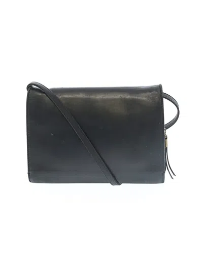 Pre-owned Madewell Leather Crossbody Bag In Black