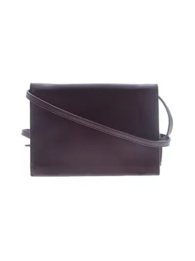 Pre-owned Madewell Leather Crossbody Bag In Burgundy