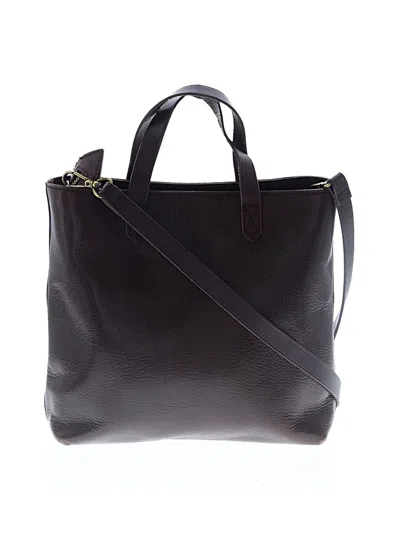 Pre-owned Madewell Leather Crossbody Bag In Burgundy