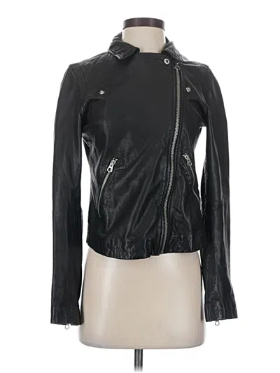 Pre-owned Madewell Leather Jacket In Black