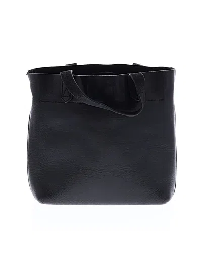 Pre-owned Madewell Leather Tote Bag In Black