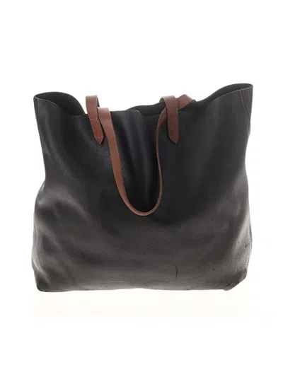 Pre-owned Madewell Leather Tote Bag In Black