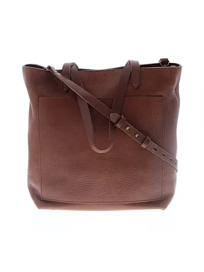 Pre-owned Madewell Leather Tote Bag In Brown