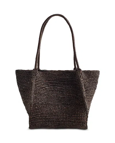 Madewell Lexington Small Raffia Tote In Purple
