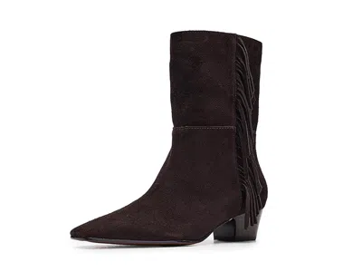 Madewell Lia Fringe Boots - Suede In Brown