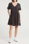 Madewell Lightspun Button Front Minidress