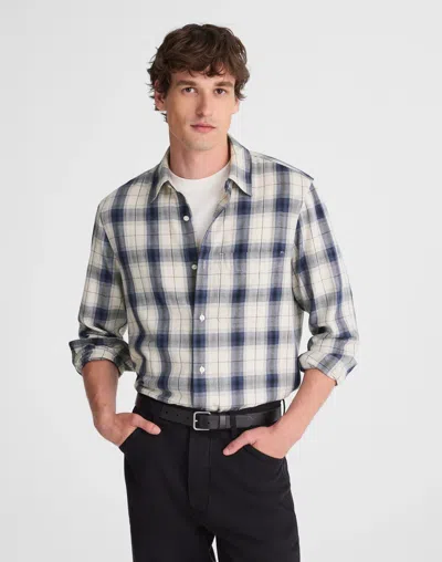 Madewell Lightweight Flannel Button-up Shirt In Blue