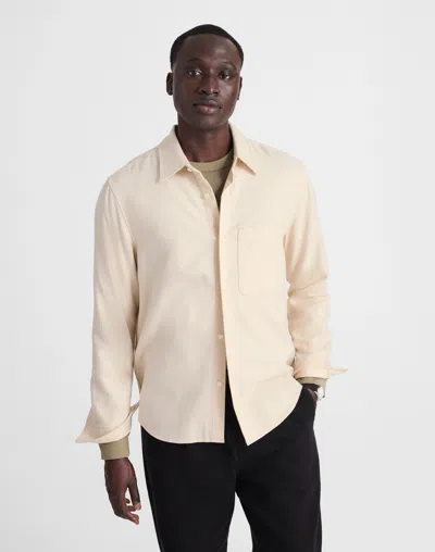 Madewell Lightweight Flannel Button-up Shirt In Neutral