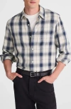 Madewell Lightweight Flannel Button Up Shirt In White