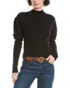 Madewell Lightweight Juliette Puff Sleeve Alpaca-blend Sweater In Black
