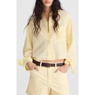 Madewell Straight-hem Shirt In Yellow