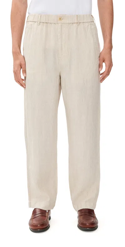 Madewell Linen Back Pants Bleached In Neutral