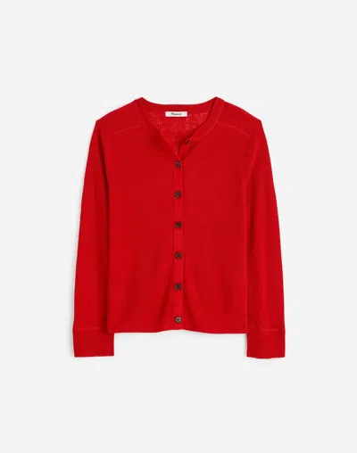 Madewell Linen-blend Crewneck Cardigan