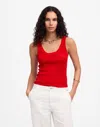 Madewell Linen-blend Scoopneck Sweater Tank