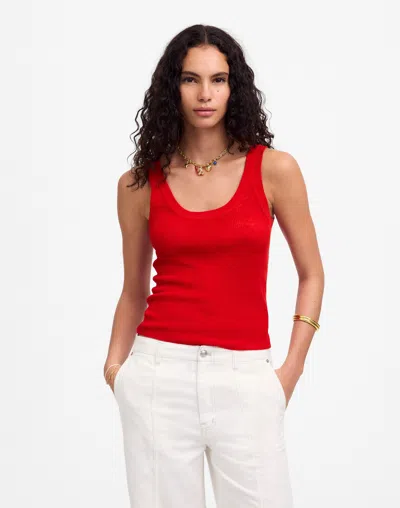 Madewell Linen-blend Scoopneck Sweater Tank