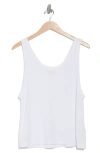 Madewell Linen Blend Tank In Eyelet White