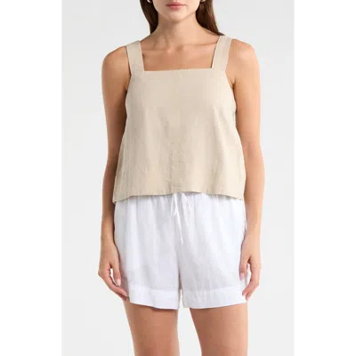 Madewell Linen Blend Tank In Natural Undyed