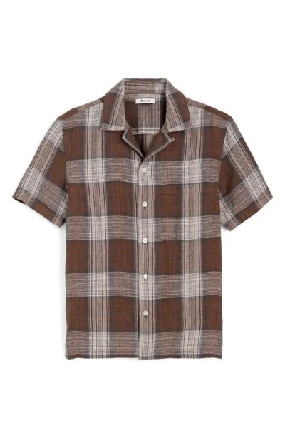 Madewell Short-sleeve Camp Shirt In Brown