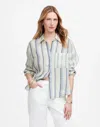 Madewell Linen Easy Y-neck Button-up Shirt