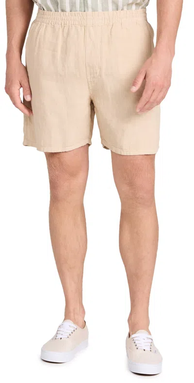 Madewell Linen Everywear Shorts Light Sand In Neutral
