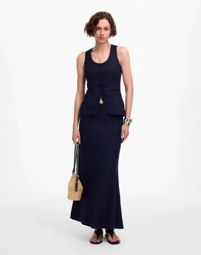 Madewell Linen Maxi Slip Skirt