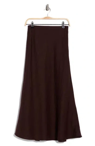 Madewell Linen Maxi Slip Skirt In Brown
