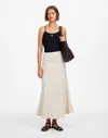 Madewell Linen Maxi Slip Skirt In Oat