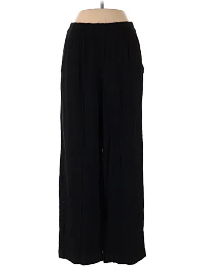 Pre-owned Madewell Linen Pants In Black