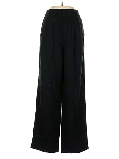 Pre-owned Madewell Linen Pants In Black