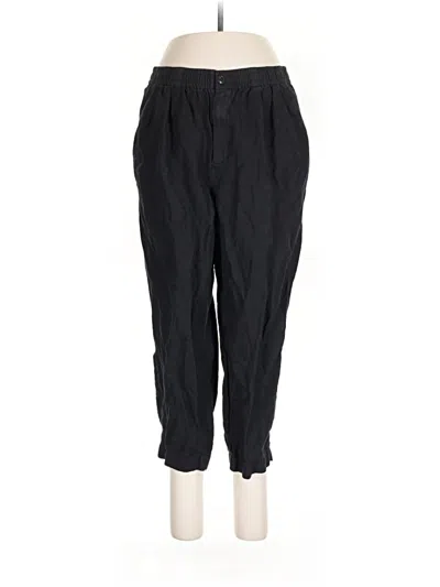 Pre-owned Madewell Linen Pants In Black