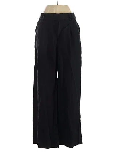 Pre-owned Madewell Linen Pants In Black