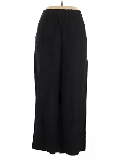 Pre-owned Madewell Linen Pants In Black